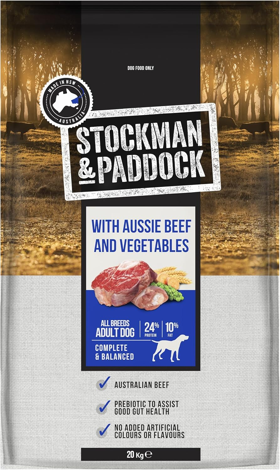 Stockman & Paddock Adult Beef and Vegetables Dry Food 20Kg