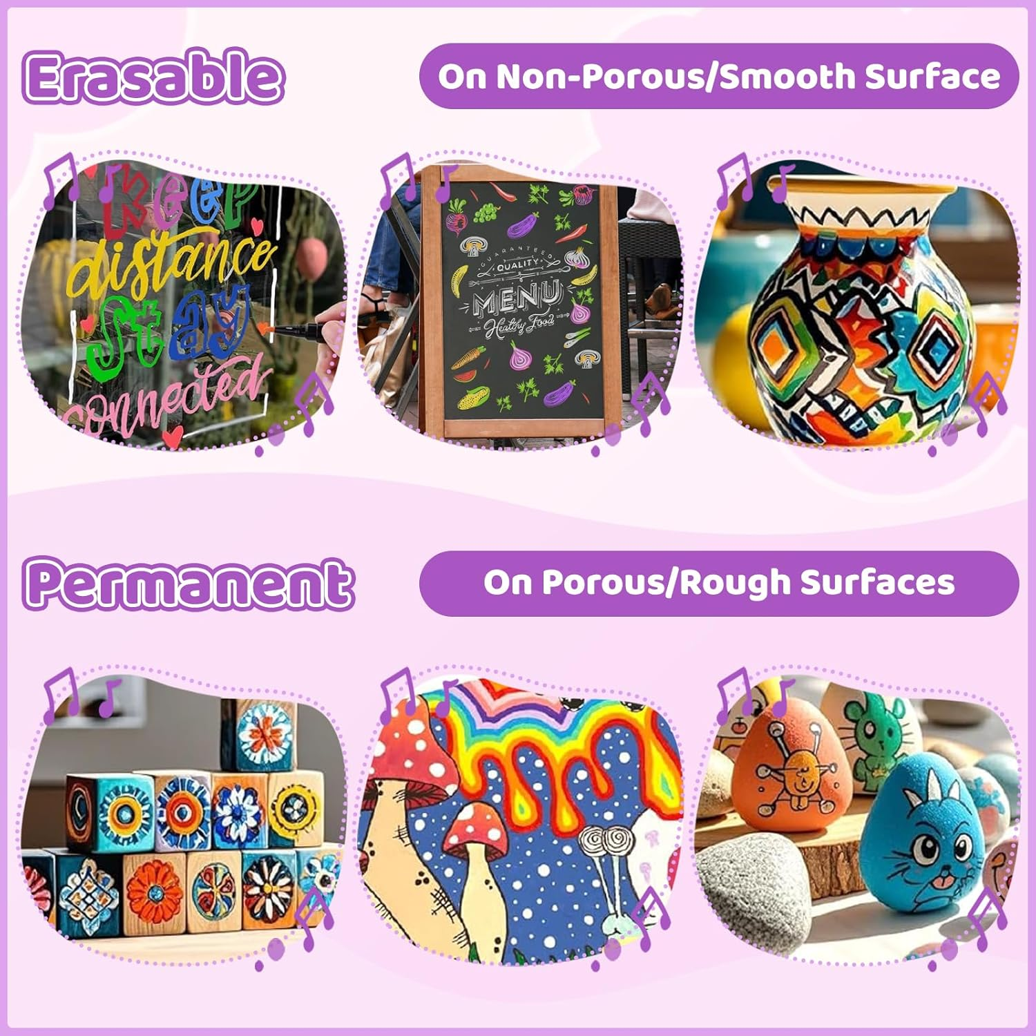 Dawntress Liquid Chalk Markers Pen for Blackboards, 12PCS Dry Erase Marker Pens for Glass & Chalkboards, Fine Tip Erasable Markers Chalk Pens for Windows, Signs, Menu Boards, DIY Drawing, Mirrors image number 2