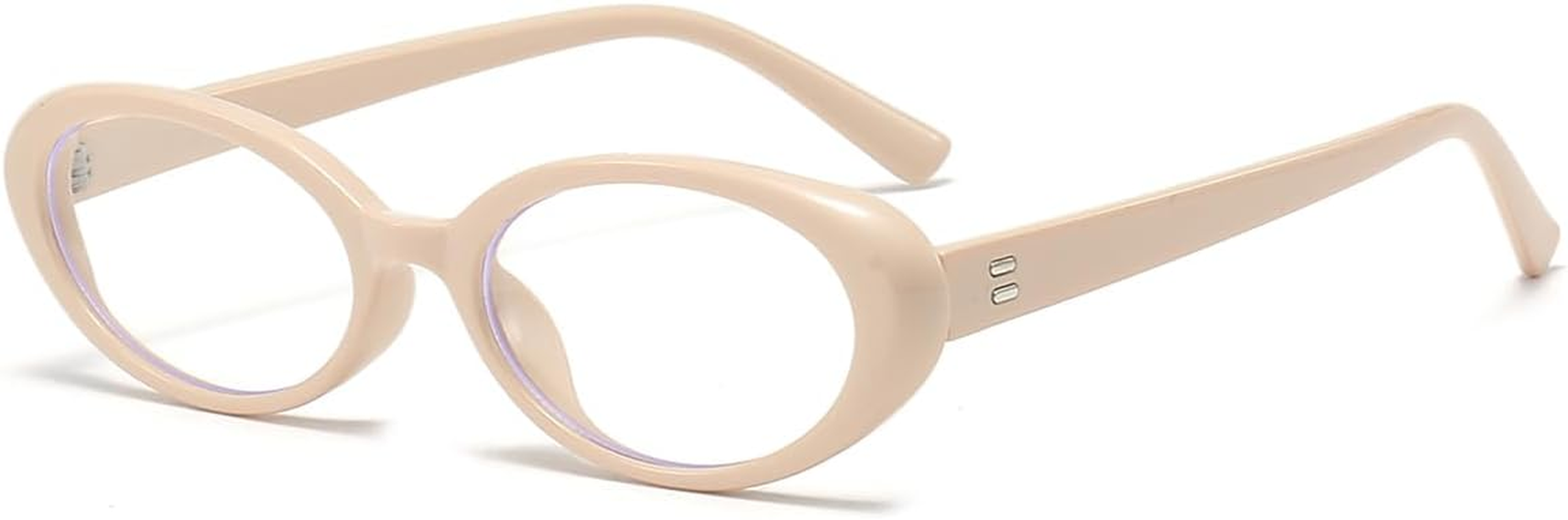 NIDOVIX Oval Frame Clear Lens Glasses for Women Men Classic Vintage Retro Oval Non  Eyeglasses