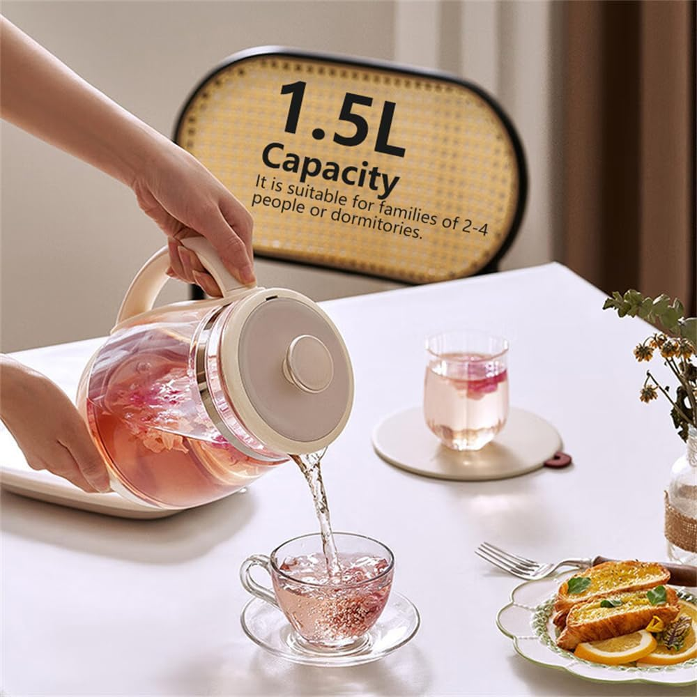 Household Electric Kettle Multifunction Health Kettle Boiling Water Cooking Flower Tea Dessert Soup 1.5L for Home Use with Tea Filter JOYOUNG-WY345 image number 5