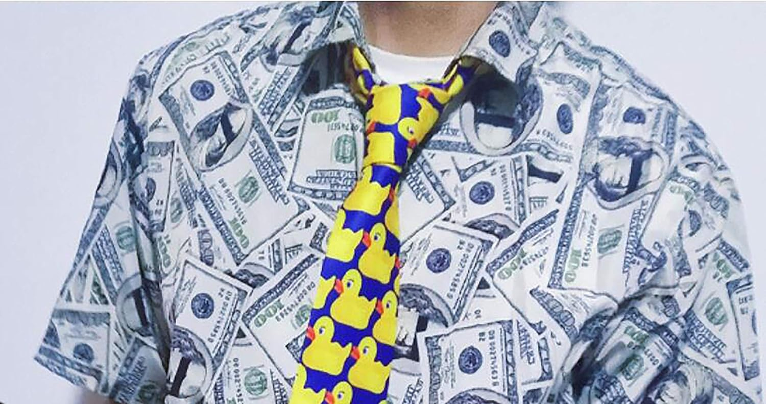 Foetest Cloth Accessay Cosplay Bow Tie Yellow Duck Necktie Business Suit Tie Neckwear Accessories Show Wedding Tie, Yellow, Large image number 1