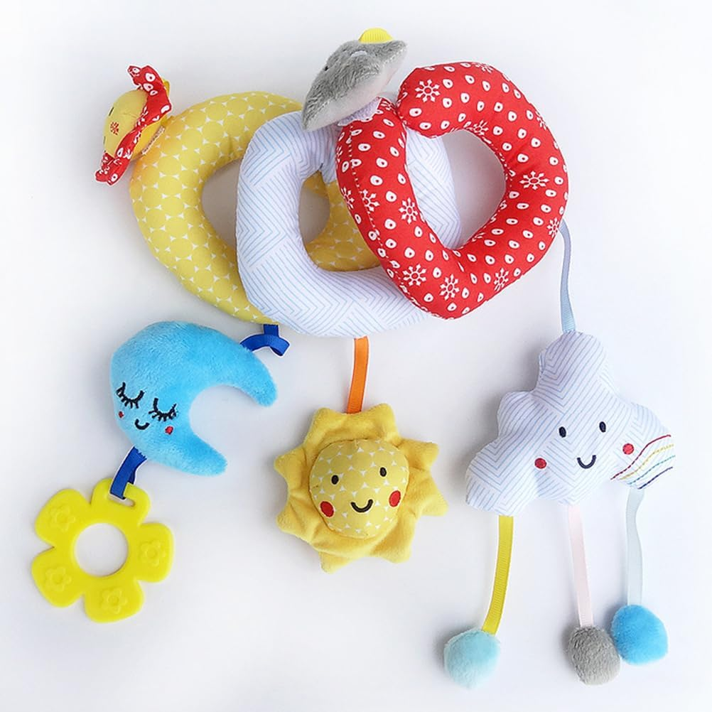SAFIGLE Baby Shaking Toys Colorful Crib Hanging Toys for Infants Spiral Stroller and Car Seat Decoration Engaging Tummy Time Toys image number 3