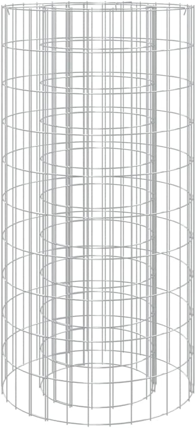 Vidaxl Gabion Fire Pit - Durable, Galvanised Iron Construction - Ideal for Garden/Patio Use - Easy Assembly - Dimensions: 100 X 50 Cm image number 3