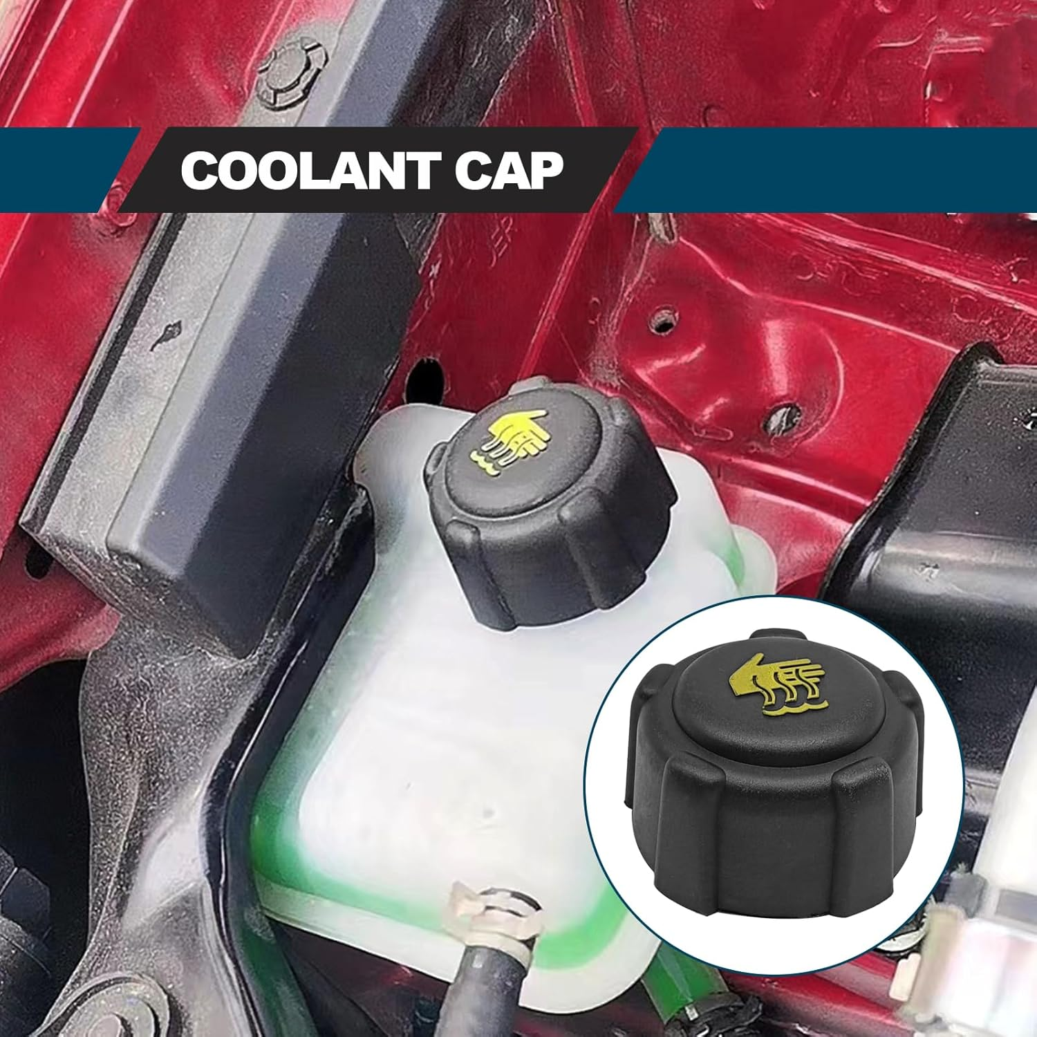 Car Radiator Coolant Reservoir Tank Cap Replacement Compatible with Nissan Dacia Fiat Mercedes-Benz Opel Rena Renault Vauxhall, Replace# 21430-AX30A 8200048024