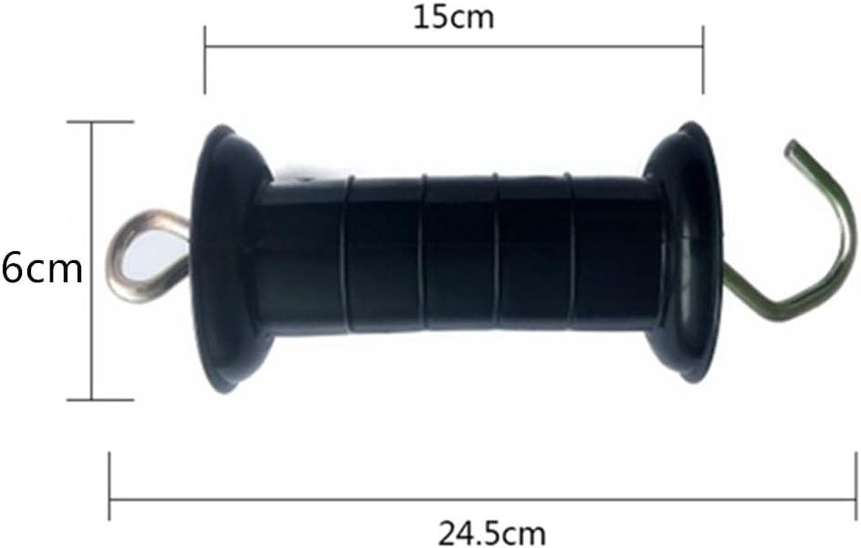 Electric Fence Handle,Electronic Door Handle, Heavy Duty Electric Fence Insulators, Electric Fence Posts, Electric Fence Gate Handle with Electric Fence Spring Handle, Electric Fence Kit (Black) image number 3