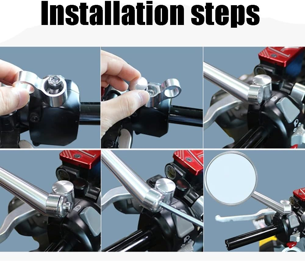 For Super Soco Ts Lite Tsx Tc Max Pro Accessories Motorcycle Retro round Rearview Mirror Handlebar Rear View Side Mirrors Parts image number 1