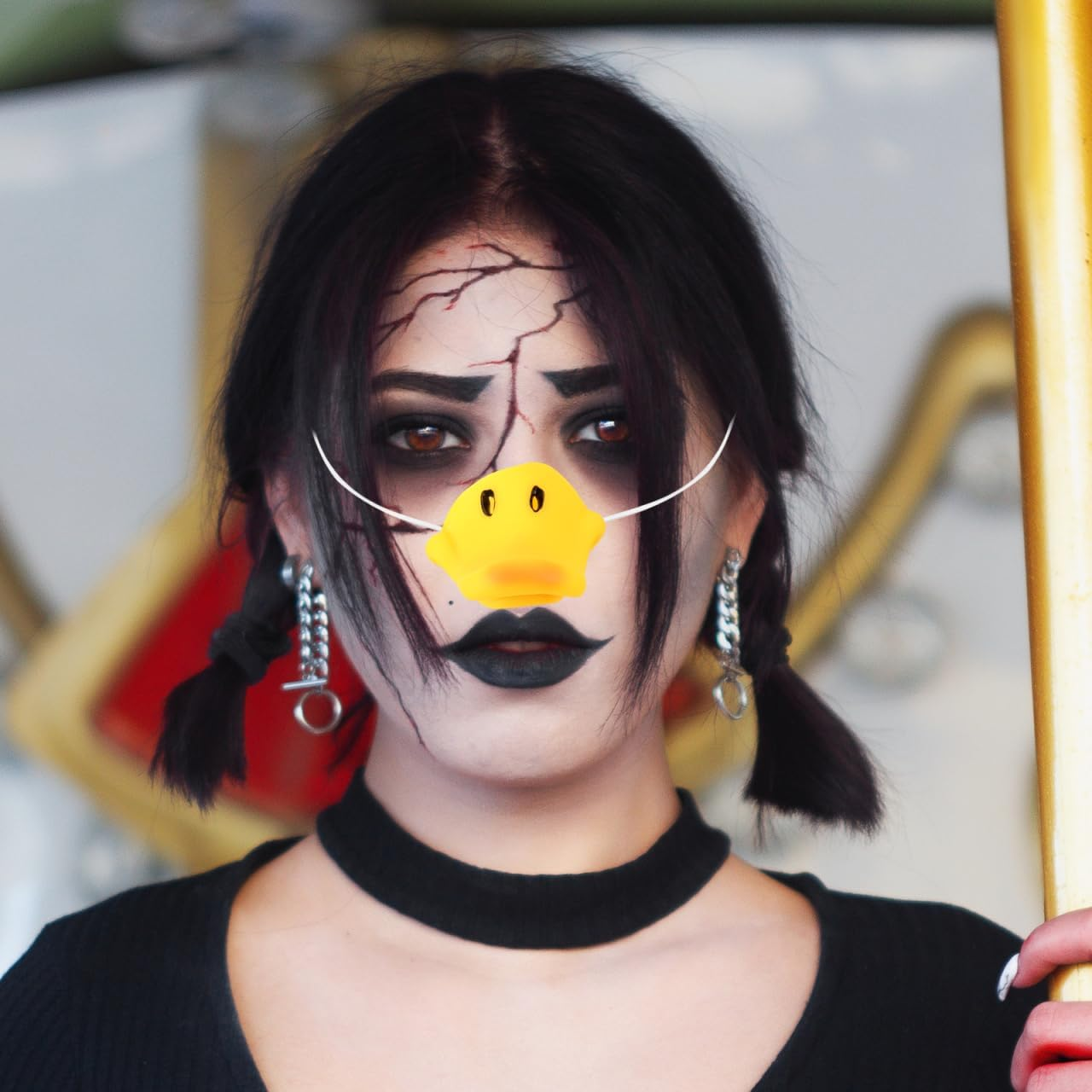 Bestonzon 3PCS Duck Bill Mask, Beak Nose Soft Plastic Costume Mask Yellow, Funny Duck Nose Costume Accessory for Cosplay image number 6
