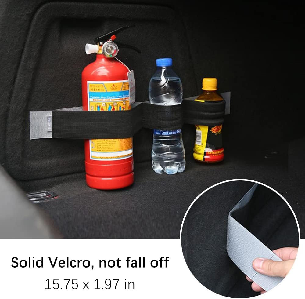 4 PCS Colorful Car Trunk Organizer Straps, Car Accessories Car Storage Organizer Straps, Cargo Storage Strap for SUV Truck Van (Blue, Black) image number 6