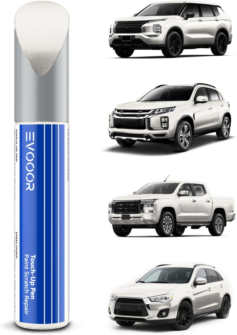 White（Fz/W37） Touch up Paint Compatible with Mitsubishi Exact Match&ndash;Chips and Nicks Touch Up