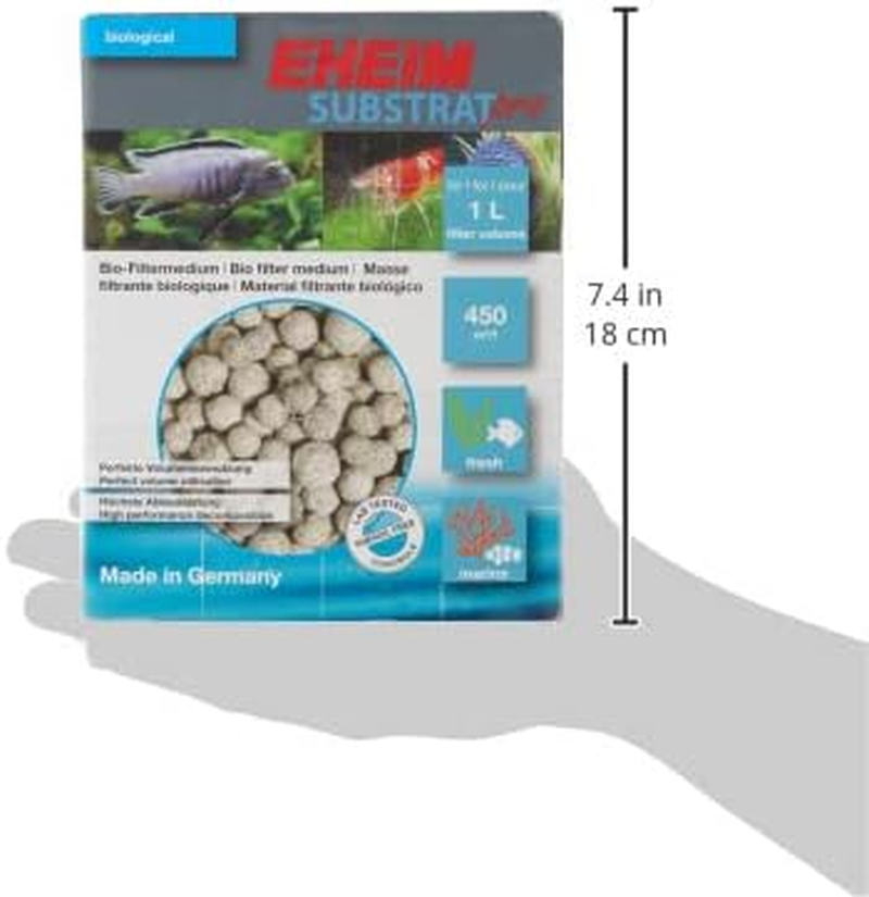 Eheim Substrat Pro Biological Filter Media (Sintered Pearl-Shaped Glass) 1L - 2500G - Aquarium Filter Media - Aquarium Water Treatment, Fish Tank Maintenance - for Eheim Filters image number 1