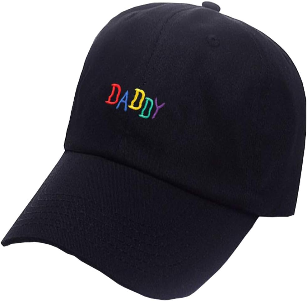 Agshcqi Adjustable Baseball Cap Colorful Daddy Hat Headdress Leisure Dad-Cap Hat Sunhat Hip-Hop Flat Snapback Metal Buckle