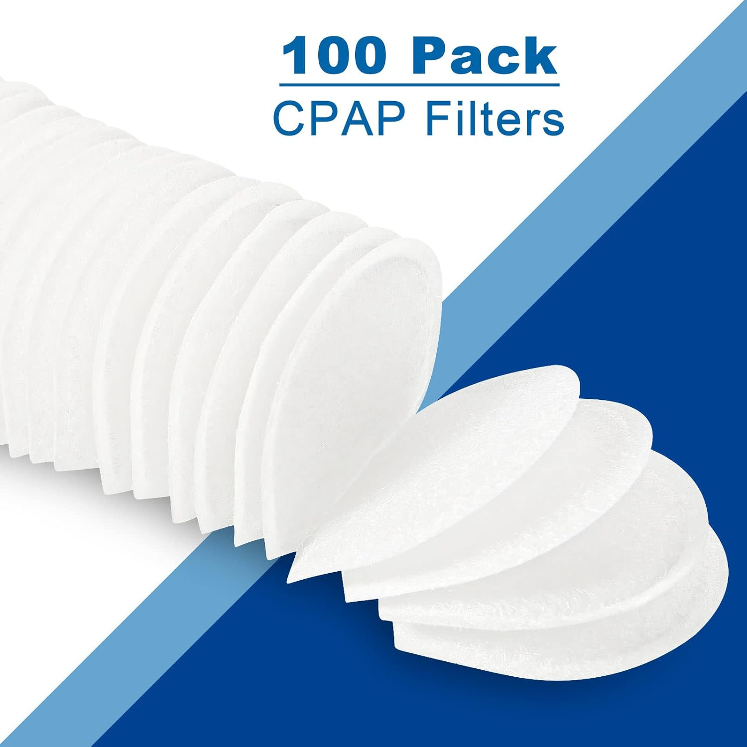 Cindeer 100 Pack Air Filters Compatible with Resmed Airmini Machine Supplies Accessories Disposable Replacement Filters for Travel image number 1