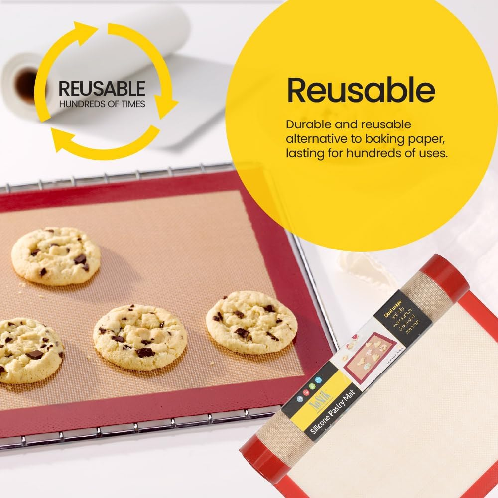 Nostik Reusable 30X40Cm Silicone Pastry Baking Mat - Red/Beige image number 4