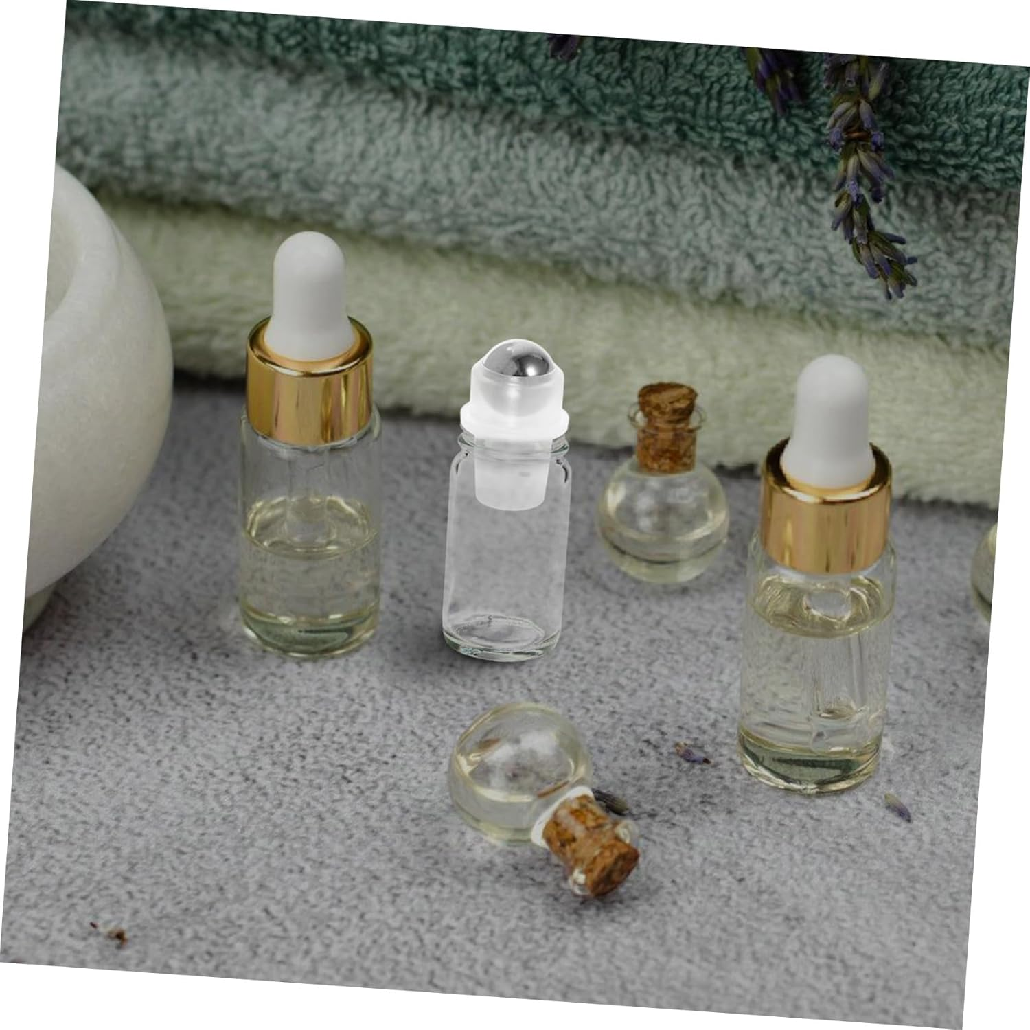 TINEASUR 20Pcs Stainless Steel Roller Ball Fitments for Inner Neck Essential Oil Bottles Leakproof Replacement Tops Smooth Dispensing and Bottle Accessories for Home Office Spa Use image number 6