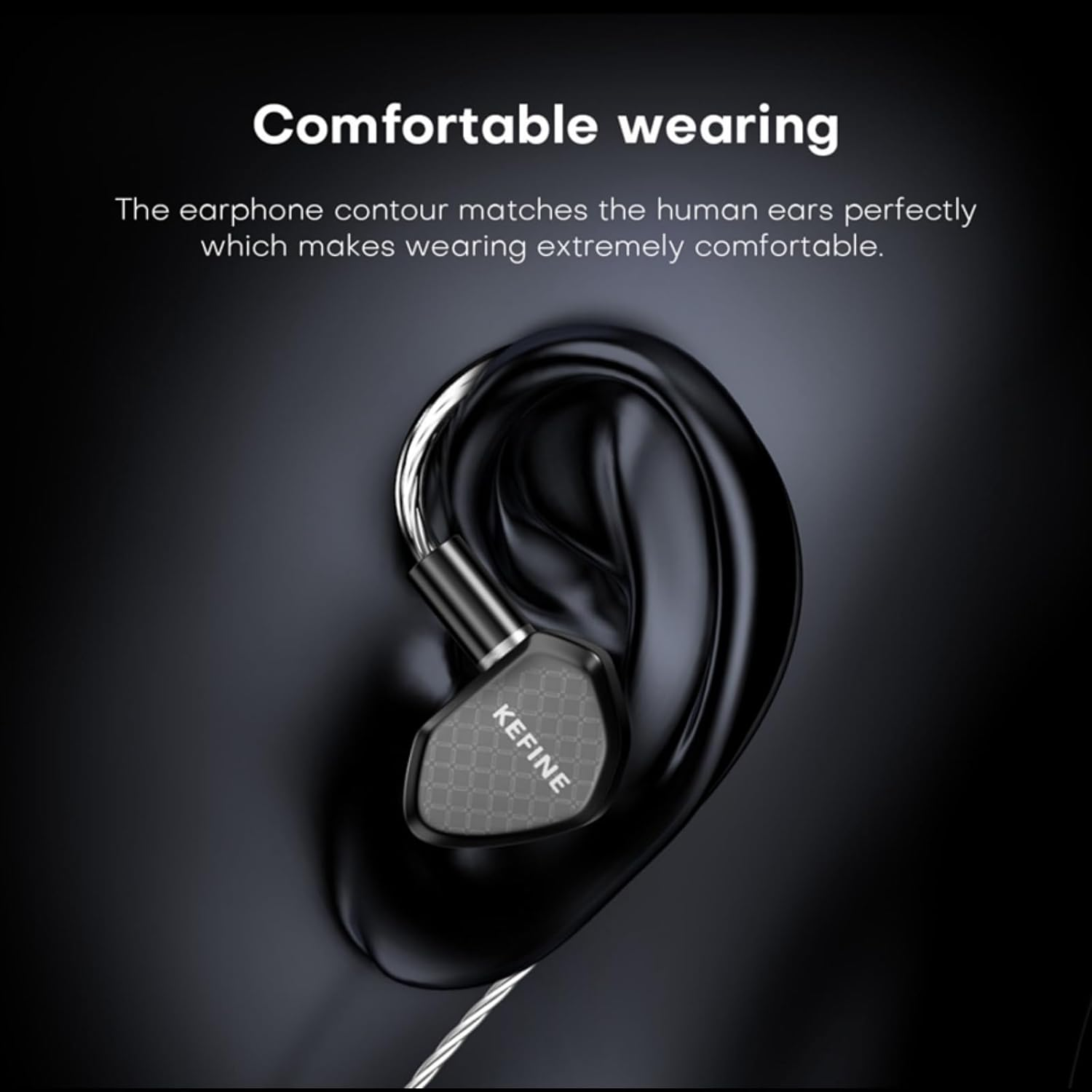 Hifigo Kefine Klean High-Fidelity Earphones, 10Mm DLC Dynamic Driver IEM Earbuds with Interchangeable Nozzles and Dual-Cavity Structure (Klean) image number 2