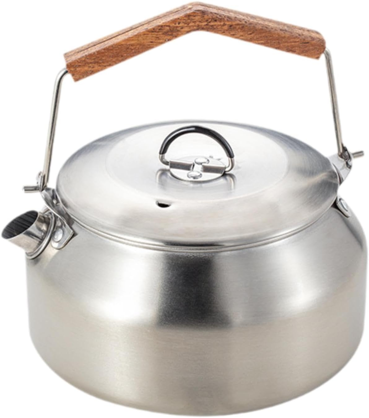 Eigell Portable Camping Kettle for Outdoor Use, Water Coffee Pot and Teapot, Silver