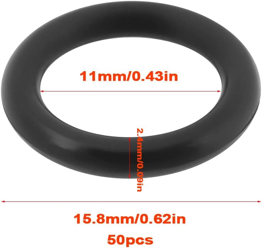 SING F LTD 50Pcs Figure Soldier Sealing O-Rings Compatible with 3-3/4-Inch Cobra G.I. Joe Action Figure Belts Black (15.8X11X2.4Mm) image number 4
