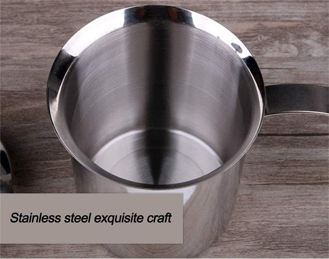 Stainless Steel Manual Milk Frother, Hand Pump Milk Foamer with Filter Screen for Cappuccino Coffee Latte Hot Chocolate, 14-Ounce Capacity (400Ml) image number 1