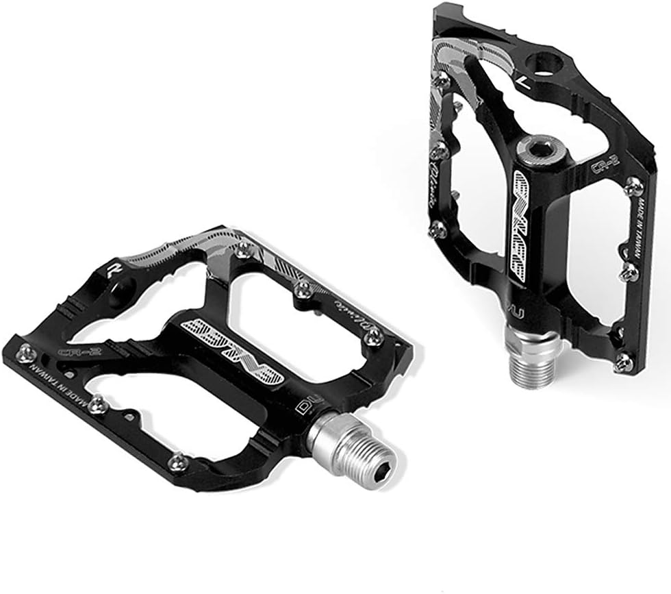 Eacam Road MTB Bike Pedals - Aluminum Alloy Bicycle Pedals - Mountain Bike Pedal with Removable Anti-Skid Nails