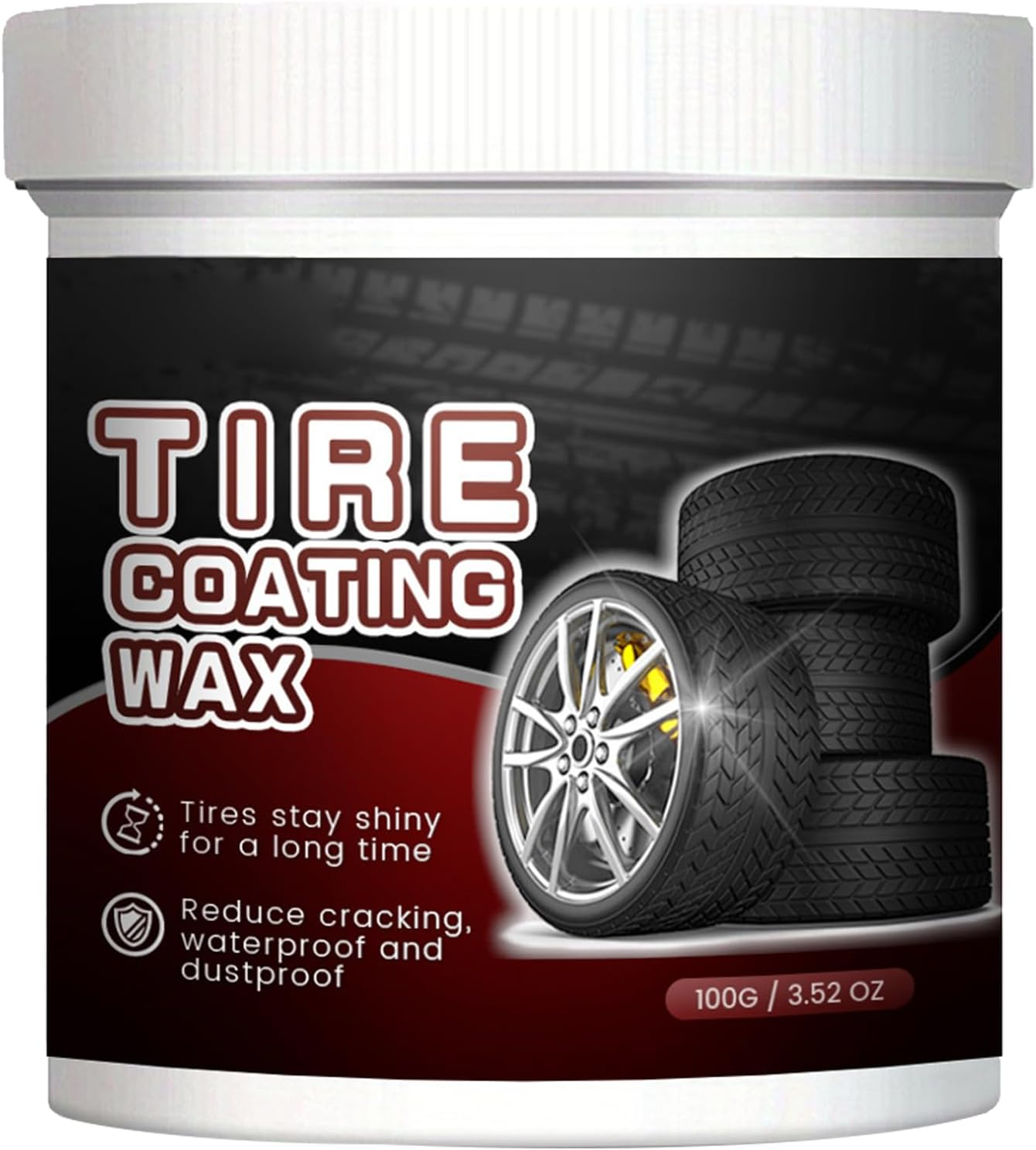 Glart Tyre Gloss Paste Car Tyre Care for Mats, Silk Gloss, 100 G, 1 Piece, Car Tyre Maintenance Decontamination, Bright and Durable Rust Cleaner image number 6