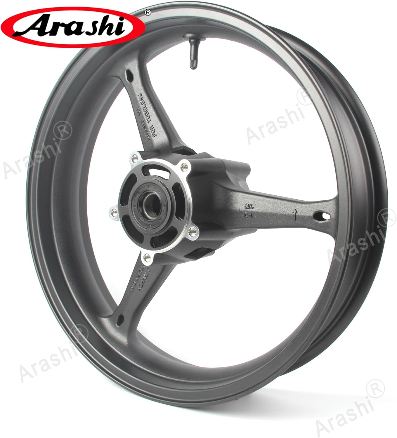 Arashi Front Wheel Rim and Brake Discs Rotors for Suzuki GSXR 600 750 2006-2007, GSXR 1000 2005-2008, Motorcycle Replacement Accessories Parts Matte Black image number 4