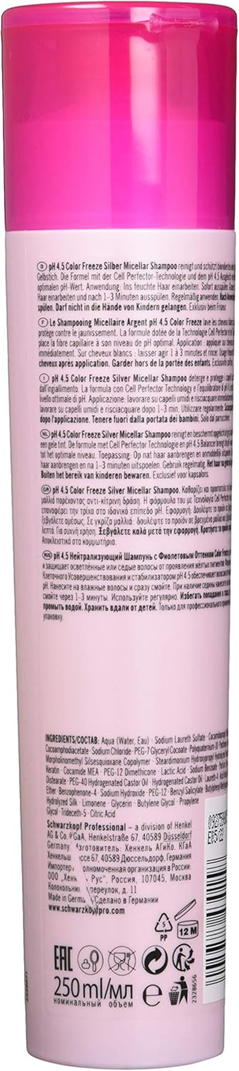SCHWARZKOPF BC Ph4.5Cf Silver SHP 250Ml image number 3