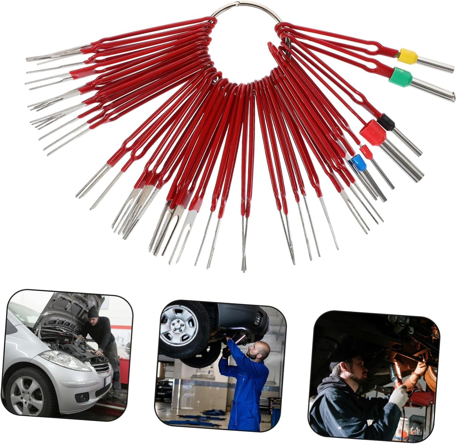 PAMINGONO 39Pcs Terminal Pin Remover Wire Connector Removal Extractor Automotive Electrical Tool Kit for Wiring image number 6