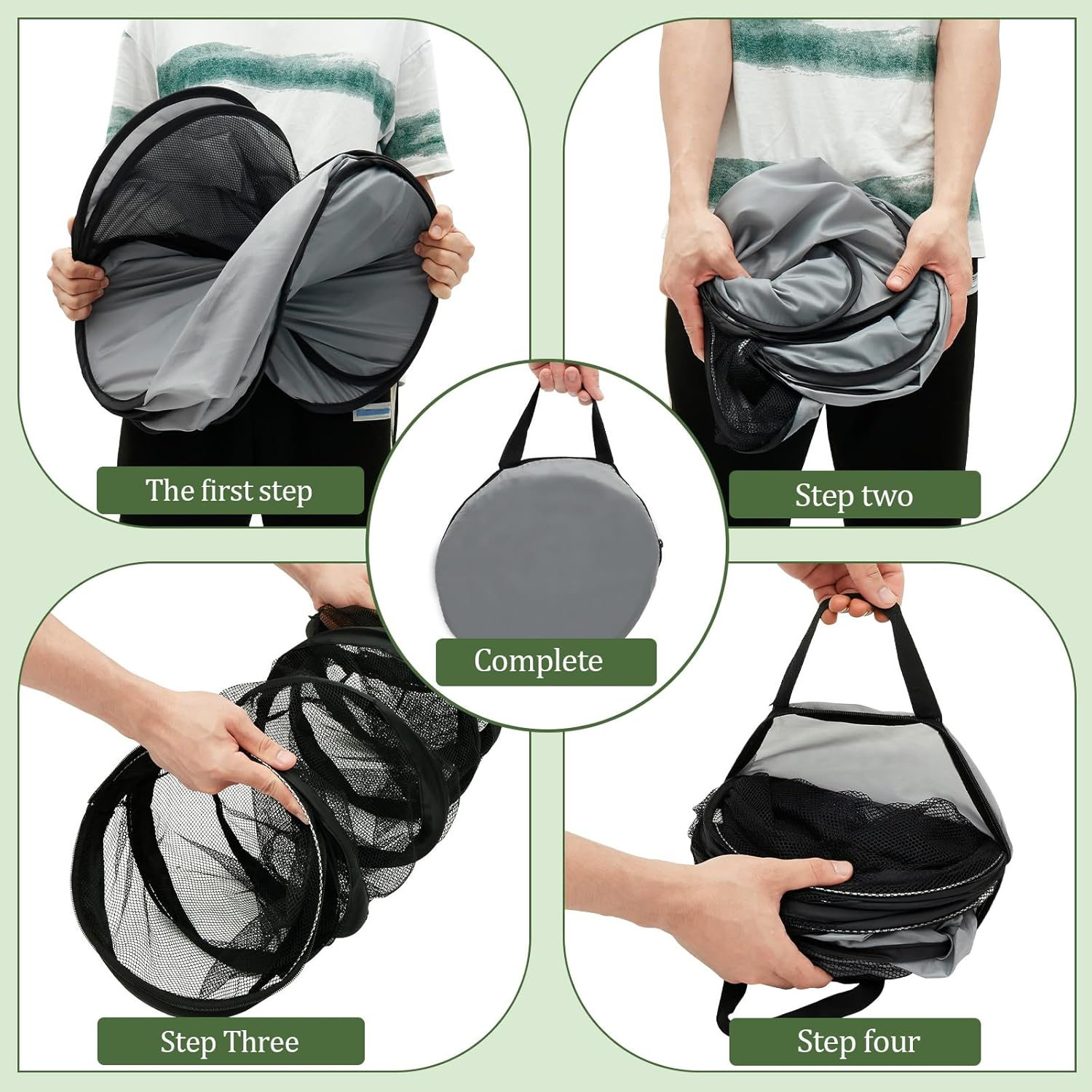 Cat Playpen with Surround Tunnel, Outdoor Cat Enclosure with Storage Bag, Foldable Pet Playpen for Small Animals, Breathable Pet Tent Outdoor for Backyard, Camping, Travel (Color B) - Color B image number 4