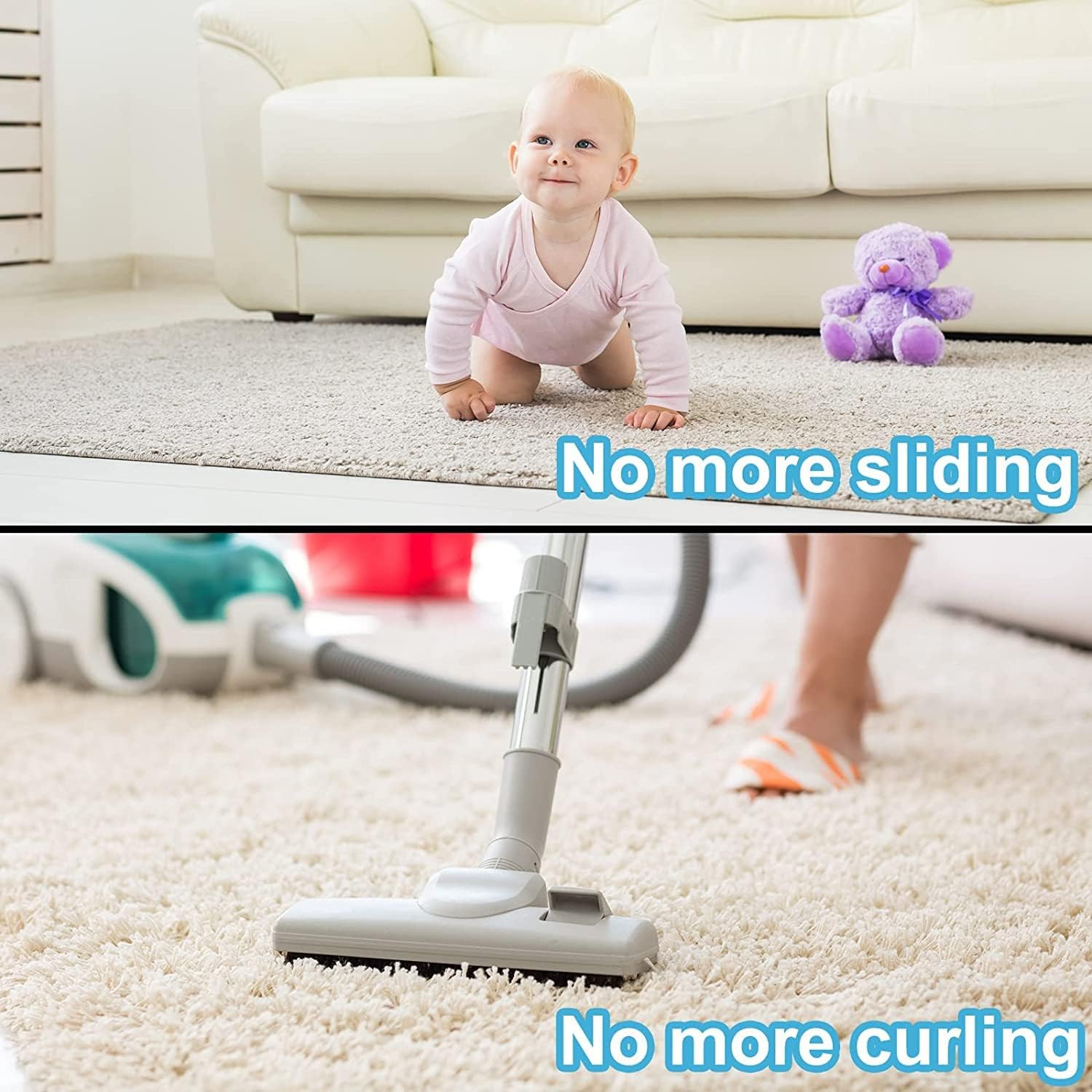 Rug Pad Gripper, 16PCS Non Slip Washable Grippers for Rug, Non Slip Rug Gripper for Hardwood Floors image number 1