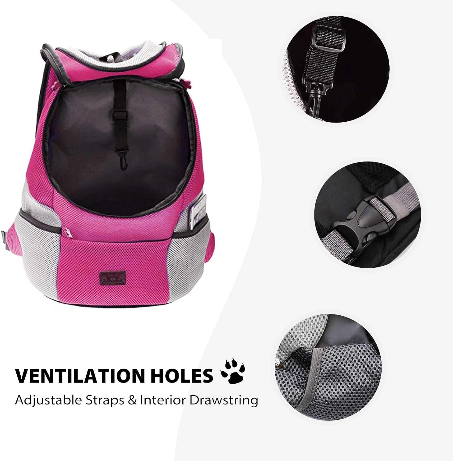 PETCUTE Pet Carrier Backpack Dog Carrier Backpack Puppy Carrier Bag Pet Travel Bags Airline Approved for Bike Hiking Outdoor image number 6