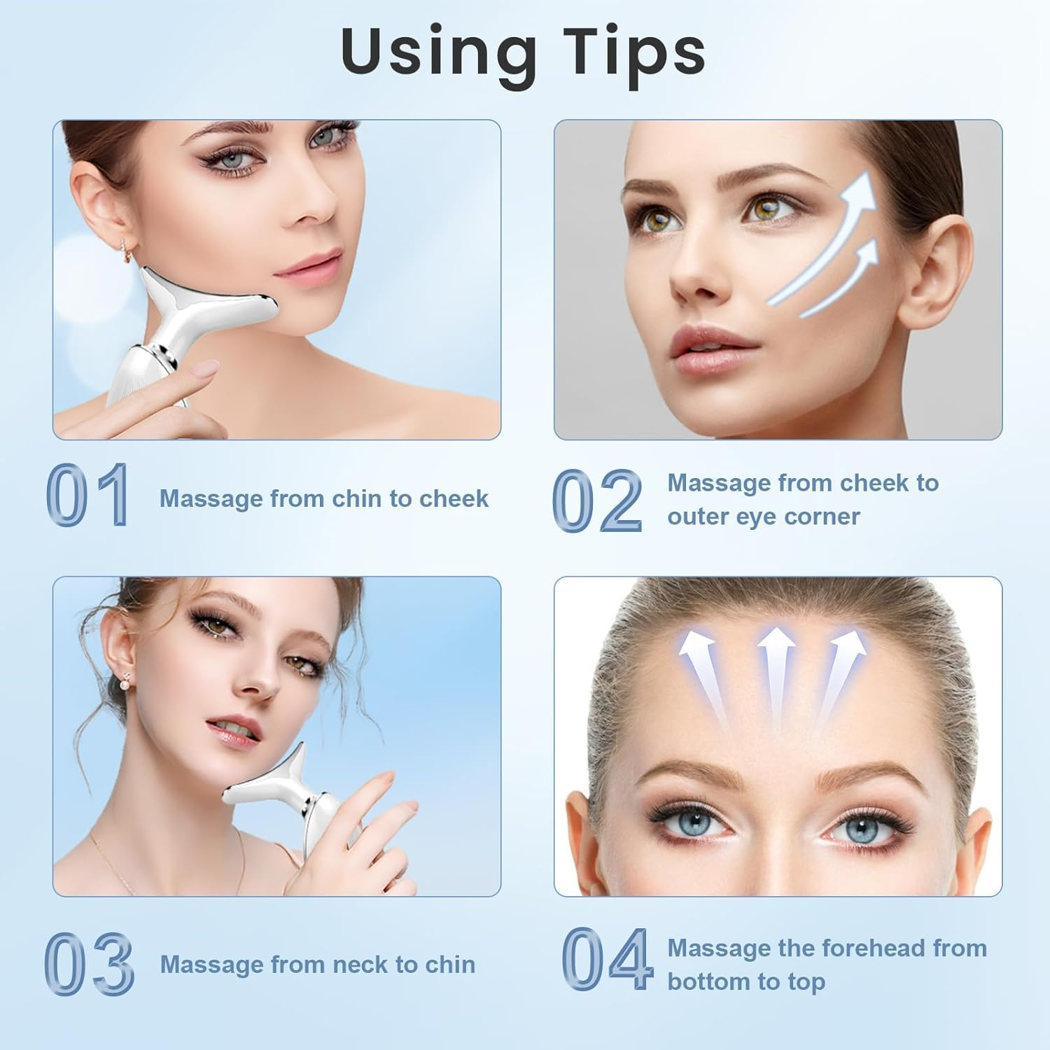 Vibration Lily 7-In-1 Face Neck Massager Face Sculpting Tool Triple-Action Wrinkle Remover Skin Rejuvenation Device with Thermal for Skin Care, Tightening, and Smoothness image number 5