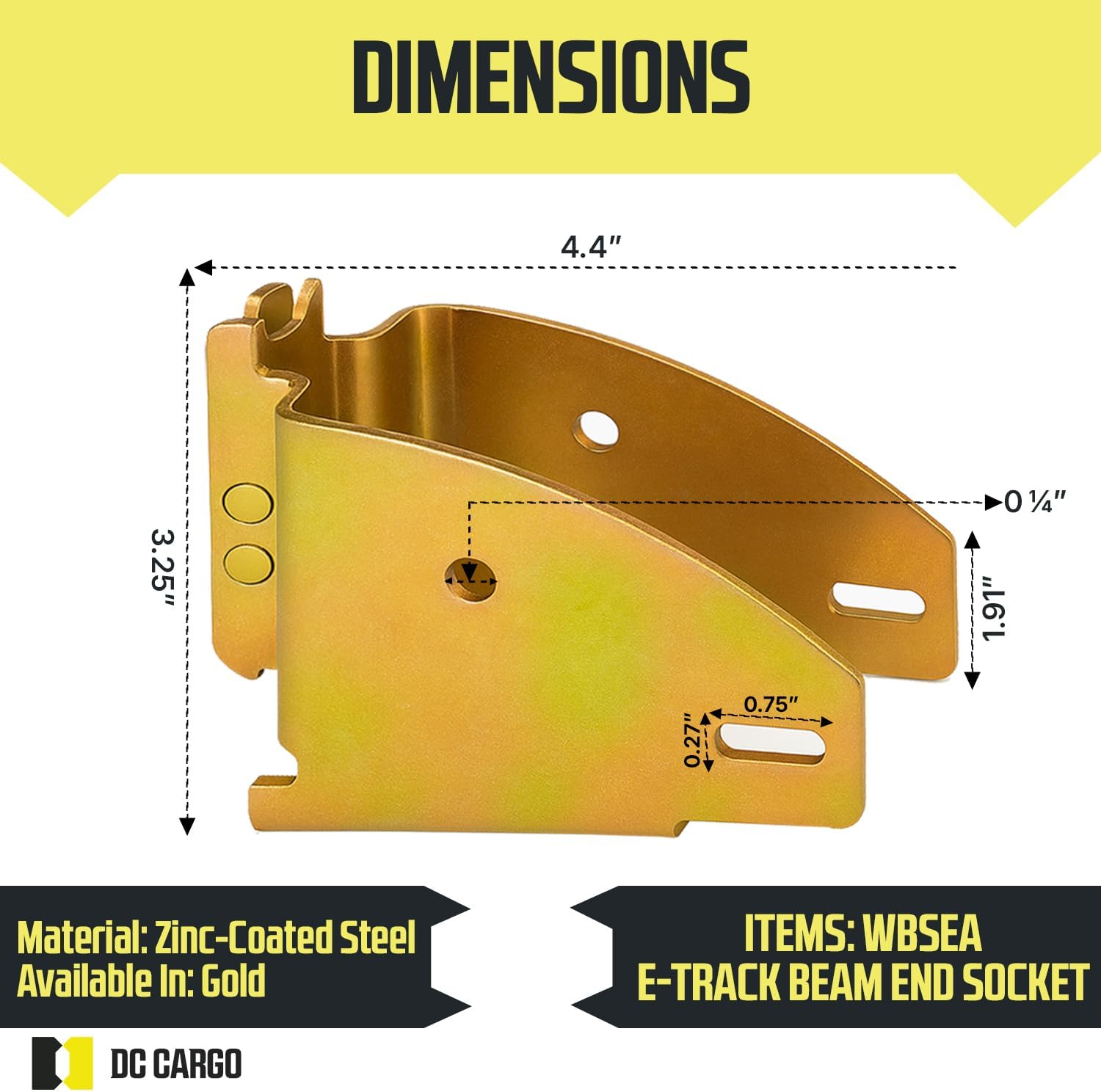4 E-Track Wood Beam End Socket Shelf Brackets W/ E Track Fittings for 2X4 & 2X6 in Truck Trailer Van RV Cargo Tie-Down Systems Etrack Tiedowns for Custom Load Bar Handmade Cabinet Shelves image number 5