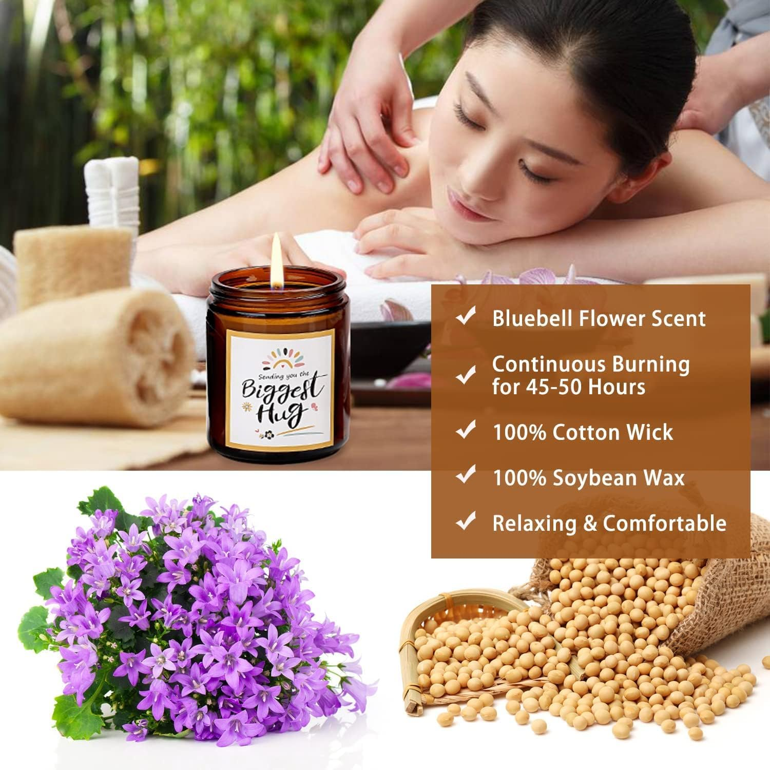 TMEOIIPY Pamper Hampers G-If-T F-Or W-Omen -Get Well Soon Gift Box Women - Self Care Package Relax Bath Gifts Women -Thinking of You Birthday G-Ift-S F-Or Her Mum Female Friend Coworker Biggest Hug image number 3