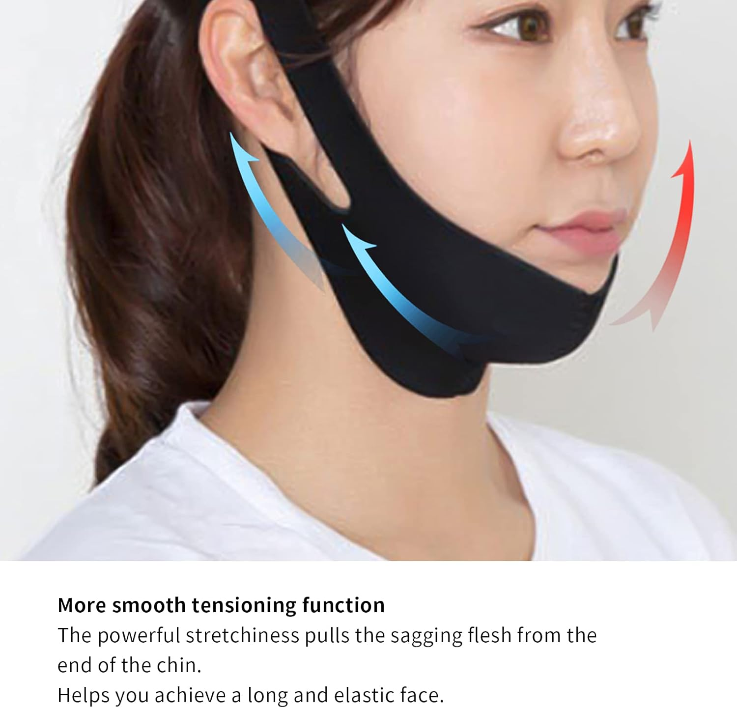 Double Chin Reducer, Reusable V Line Mask, Facial Slimming Strap, Face Lifting Belt, V Shaped Slimming Face Mask, Chin up Mask, Lifting Bandage, Neck and Chin Compression Garment Wrap image number 2