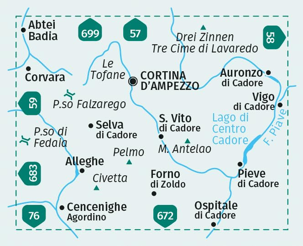 Carta Escursionistica Kom 55. Cortina D'Ampezzo image number 5