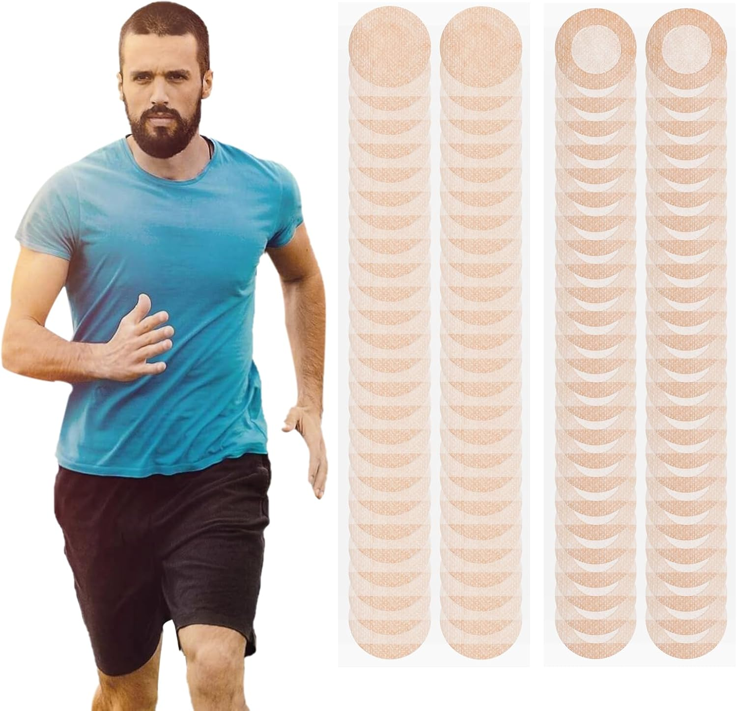 Men'S Nipple Covers 100Pcs (50 Pairs) | Ultra-Thin Anti-Chafing for Running, Marathon & Gym | Strong Adhesive, Invisible Underwear | No Rubbing, Easy to Remove image number 1