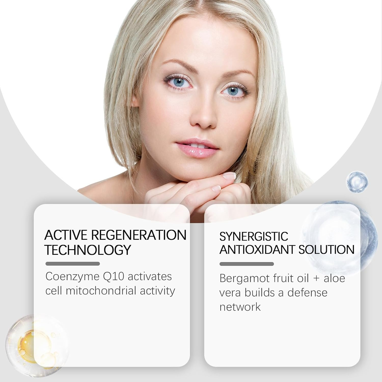 Co-Enzyme Q10 Anti-Aging Face Serum - Antioxidant Powerhouse for Face & Neck, Hydrating, Lightweight, to Reduce Appearance, Firm, Radiant Skin image number 2