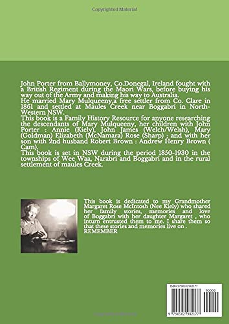 John Porter and Mary Mulqueeny and Their Descendants: Early Settlers of Maules Creek and Boggabri image number 1