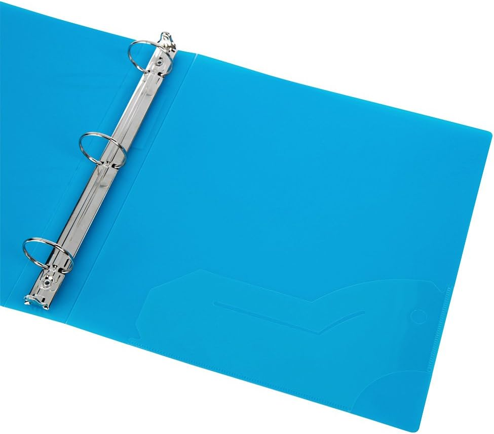 Filexec 3 Ring Binder, 1.5 Inch Capacity, Frosted, Letter Size, 6 Count (Pack of 1) Blueberry, Strawberry, Grape, Lemon, Lime, Tangerine (50160-6493)