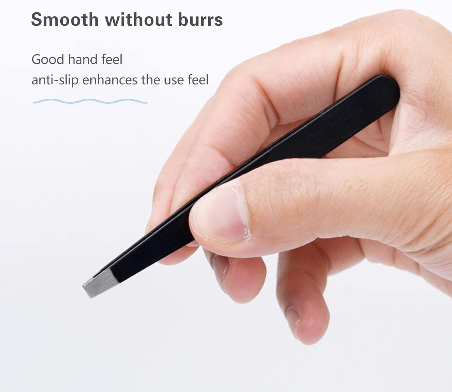 Tweezers Set, High Precision Stainless Steel Eyebrow Tweezers for Facial Hair, Inward Growing Hair and Splinter Remover Kit, Suitable for Women and Men, 4-Piece Set. (Black) image number 5