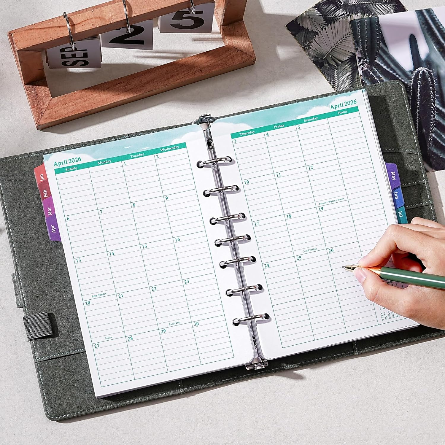 Planner Refills - 2026 Planner Refills, January 2026 - December 2026, 2 Pages per Day Daily ＆ Monthly Planners, A5 Planners Inserts, 5.51" X 8.38", Daily Tracker, 7-Hole Punched image number 4