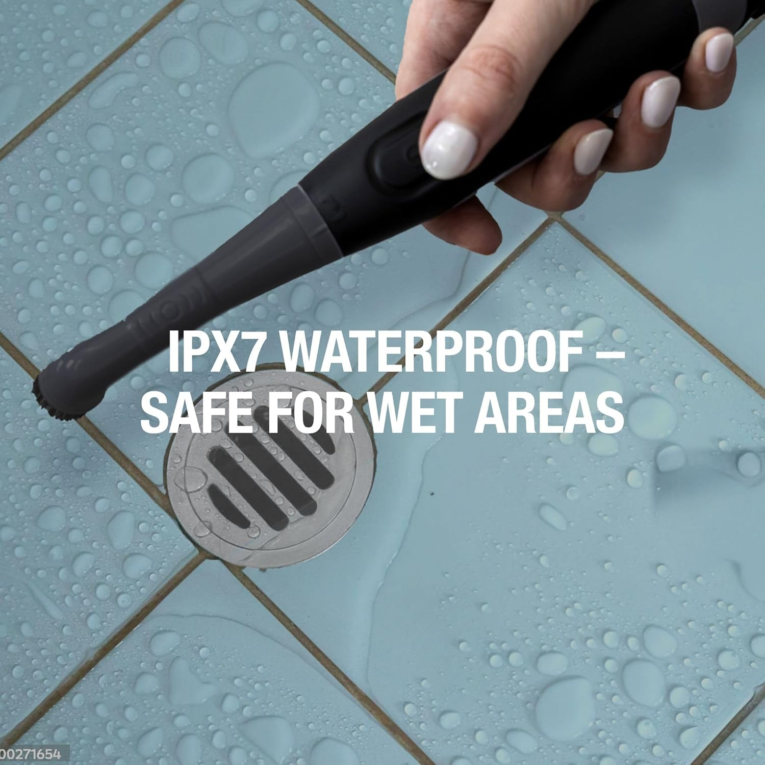 GLASSGUARD Mini Electric Scrubber - Battery Powered Cleaning Brush with 5 Interchangeable Heads & Batteries Included &ndash; Grout Cleaner Brush for Tiles, Bathroom, Kitchen & Corners