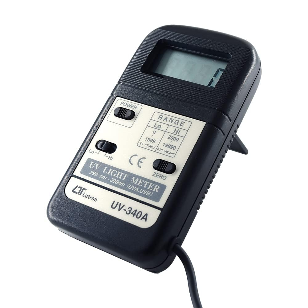 Mini Digital Lux Meter LCD Display Handheld Illuminometer Luminometer Photometer Luxmeter Light Meter 0-200000 Lux|Model: UV-340A image number 1