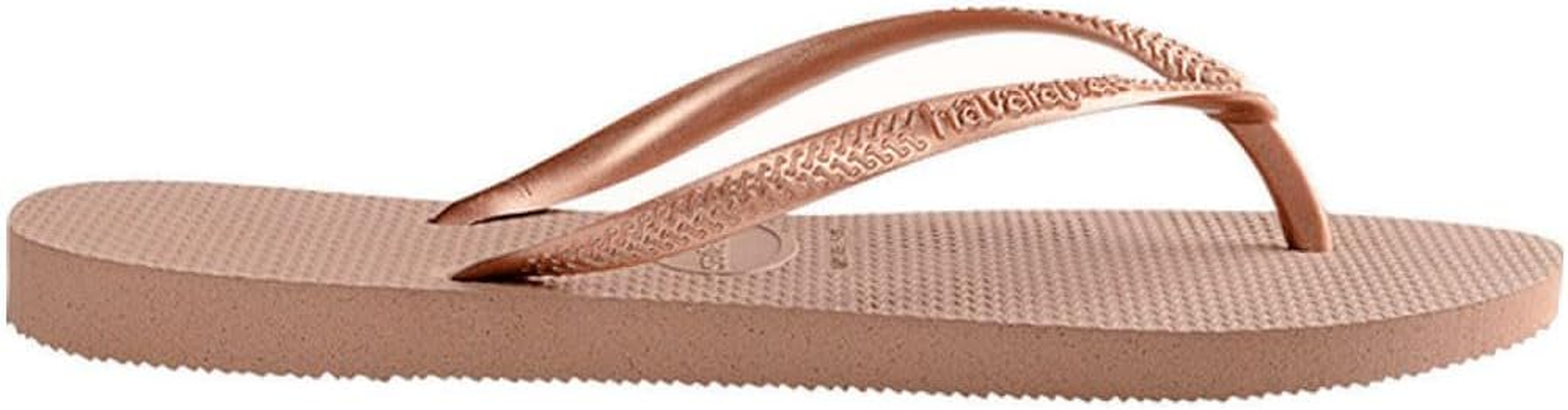 Havaianas Slim Metallic Rose Gold Thongs image number 1