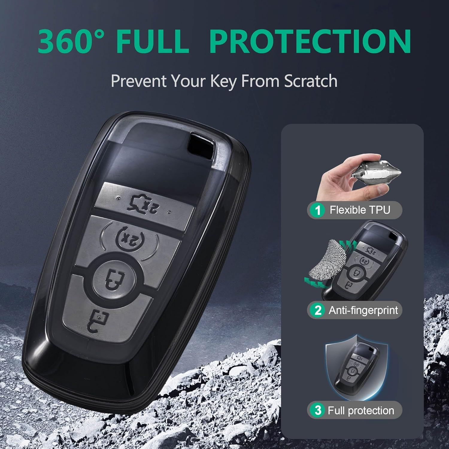 GT for Ford Key Fob Cover TPU Car Key Fob Case image number 3