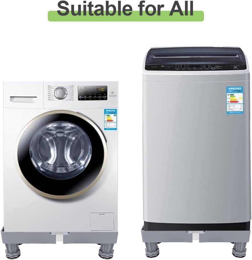 Mini Fridge Stand Universal Stand Base with 4 Strong Feet, Adjustable Refrigerator Stand, Multi-Functional Base for Washing Machine, Dryer, Laundry Pedestal image number 4