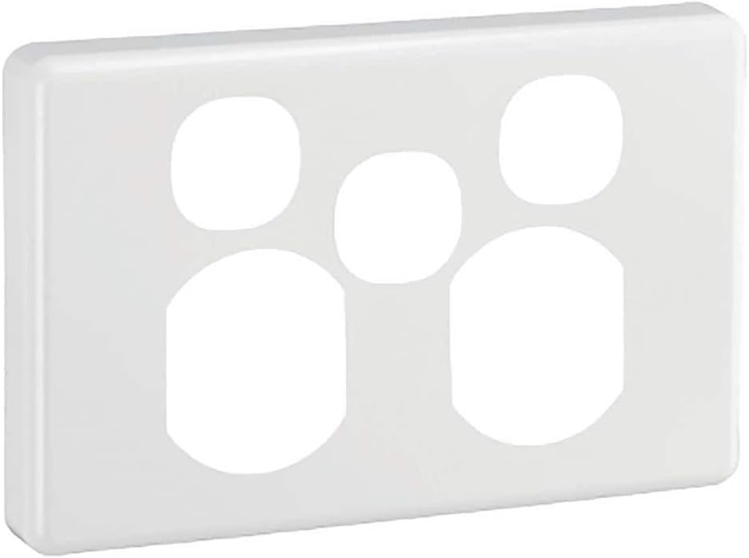 Clipsal C2025XC-WE C2000 Series Socket Outlet Cover Plate, White Electric