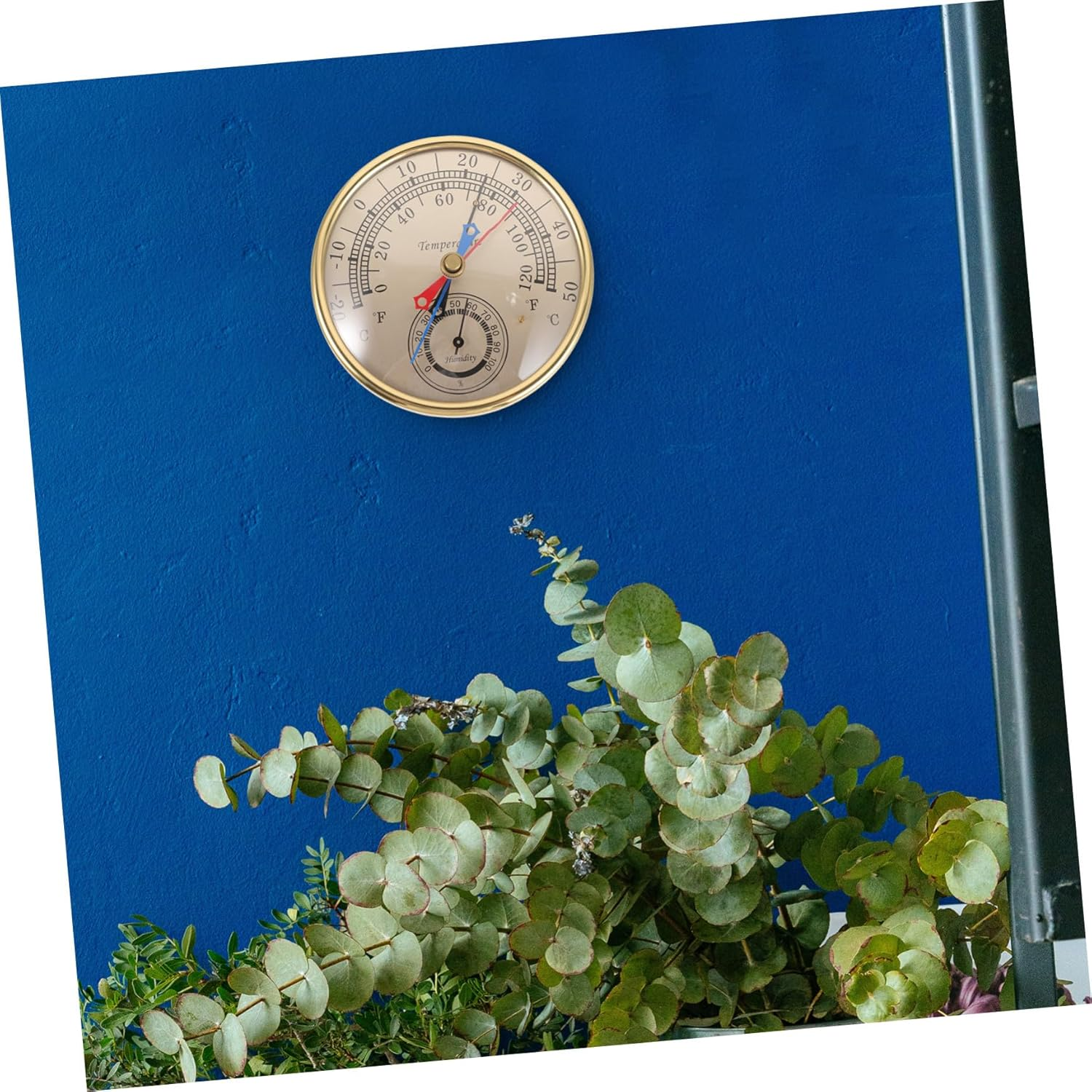 Abaodam Indoor Outdoor Thermometer Hygrometer with Humidity and Temperature Sensor Gauge for Greenhouses and Hotbeds Glass and Plastic Wall-Mount Weather Monitor for Workshop image number 1