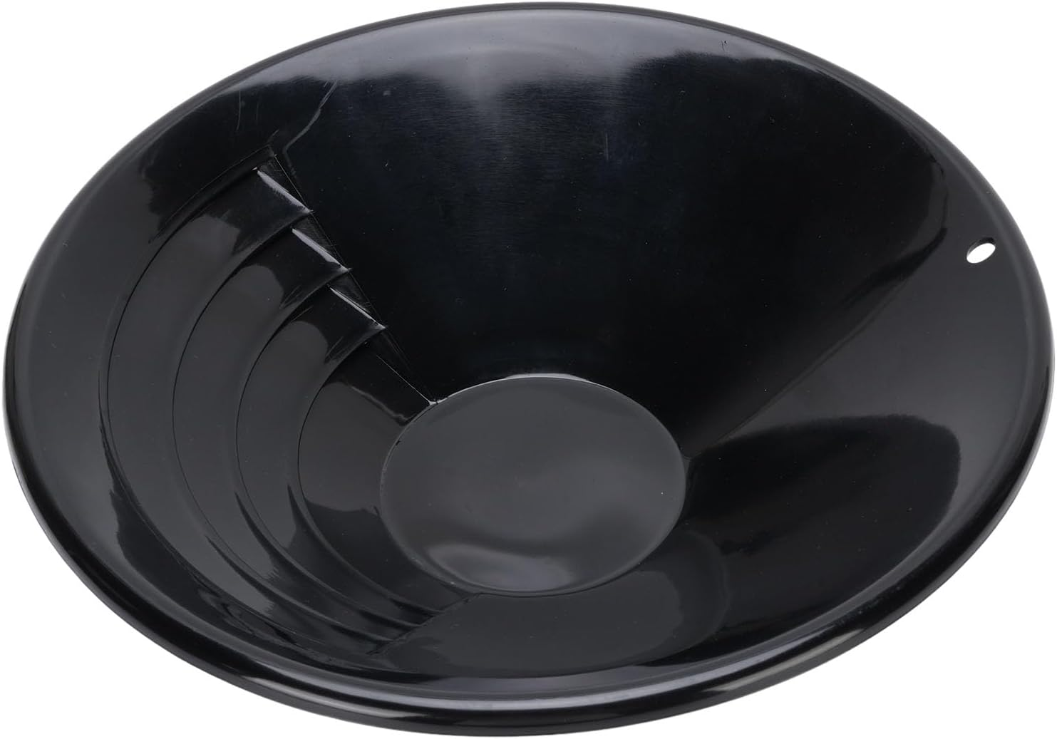 10 Inch Gold Panning Pan, Black Gold Pans for Easier Mining and Prospecting, ABS Lightweight Outdoor Gold Prospecting Collection Tool for Beginners and Experiments
