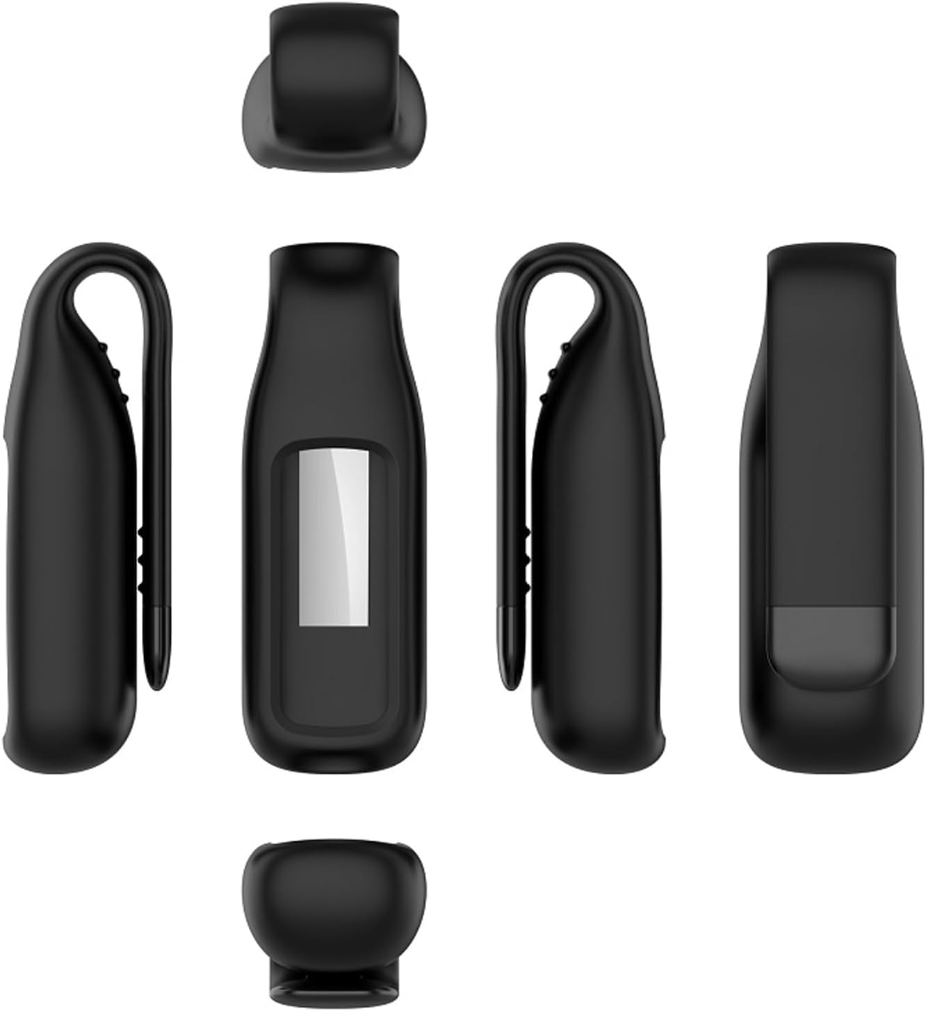 3 Pack Clip Case Replacement for Fitbit Ace 3/Inspire 3/2, Soft Silicone Comfortable All around Protection Cover Holder Accessory for Fitbit Smartwatch - Black+Blue+Red image number 2